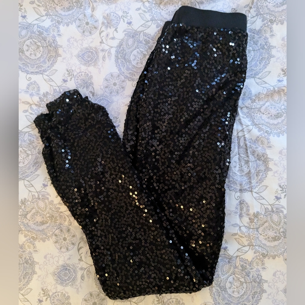 Sequin Black Joggers
